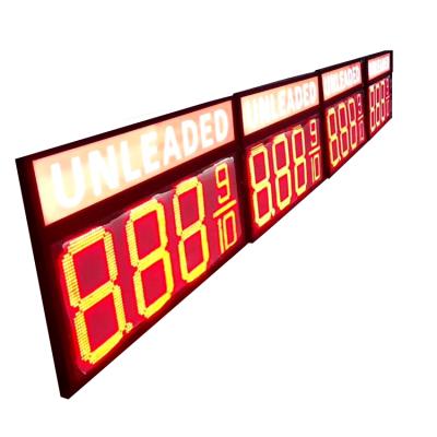 China Outdoor Gas Petrol Station White Color 18inch 8.889/10 Number Sign Led Switch for sale