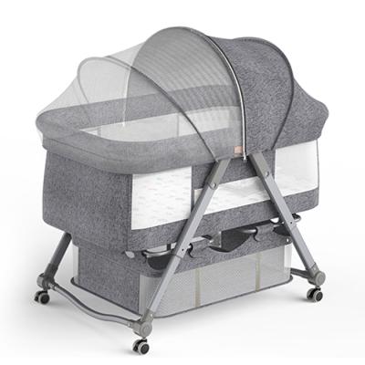 China Factory Directly Sale Modern Multifunctional Protable One-Click Folding Baby Crib for sale