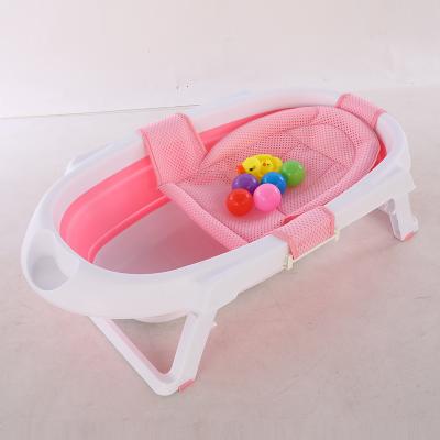 China Baby Bath Cleaning Low Price Wholesale Kids Plastic Portable Folding Bath Tub Set Foldable Newborn Baby Shower Bathtub for sale