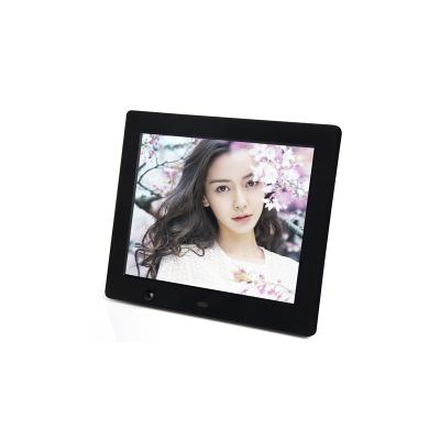 China 8 Inch Human Body Sensor Black Digital Photo View Clock for sale