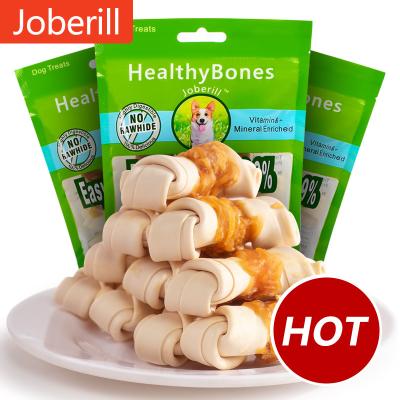 China Stocked Pet Food Supplies Natural Eco-Friendly Dog Chewing Toys Snack Customized No Chew Toy Knotted Bone Treats--rawhide for sale