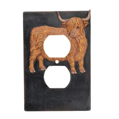 China Modern Resin Panel Decoration Lamp Switch Plate Cover 13*8.5*1cm for sale