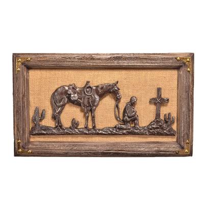 China Wood Frame Art Resin Wall Decor Western Europe Frame Crafts for sale