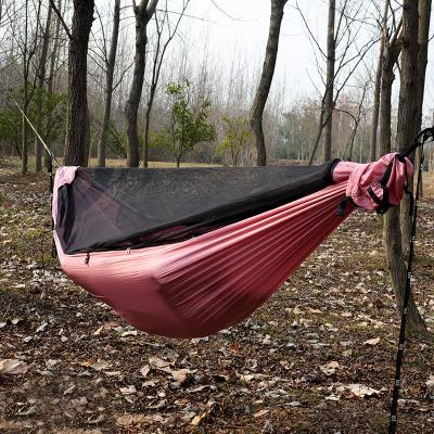 China Comfortable Portable Outdoor Tree Hammock For Camping Survival Travel Hammock, Single And Double Backpacking Camping With Net for sale