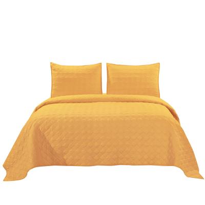 China Luxury Oversized Quilted And Prewashed Modern 3PC Comforter 100% Cotton Set for sale