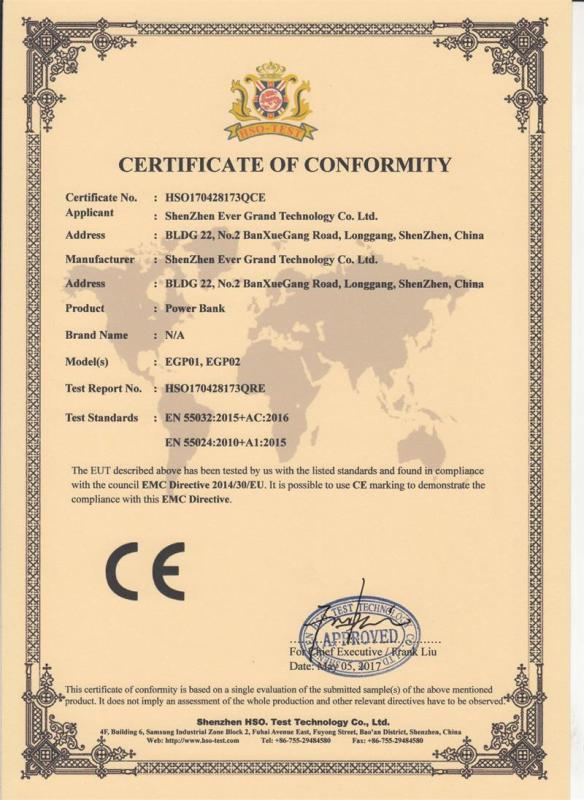 CE - Shenzhen Ever Grand Technology Co., Ltd.