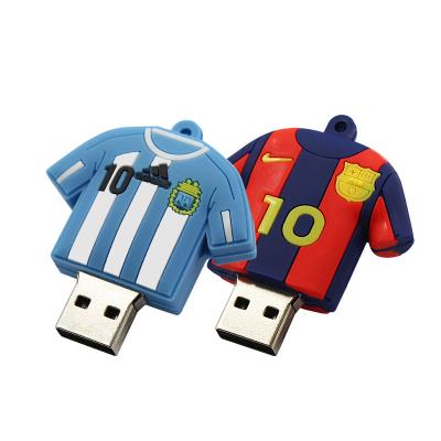 China Cute Pen Trend USB Pen PVC u Disk 8GB 4GB Reader 16GB Barcelona Messi 10 Number Flash Memory Stick for sale