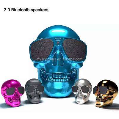 China Mini Fancy Christmas Gift Cheap Mini Skull Wireless Speaker for sale