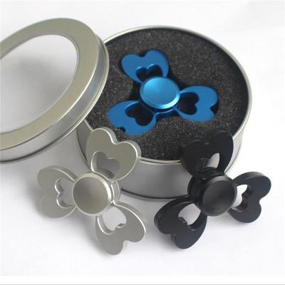 China High Speed ​​Metal Spinner Clover 3 Leaf Heart Shape Metal Hand Spinner Busy Toy for sale