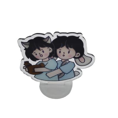 China Cheap Custom Acrylic Cartoon Standee Souvenir Hot Selling Anime Key Chain With Base for sale