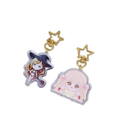 China Promotion Gift Customized Promotional Gift Anime Plastic Creative Acrylic Charms Keychains for sale