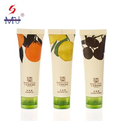 China Mini Disposable Bathroom Hotel Shampoo Basic Hotel Cleaning Amenities In Tube for sale