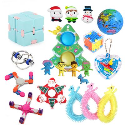 China Christmas Toys Pack Effort Dimple Toy Gyro Flying Toy Sensory Release Effort Bubble Christmas Mochi Bat Pusher Sticky Person Toy Combination Silicone Push New Push Jumps Sticky People for sale