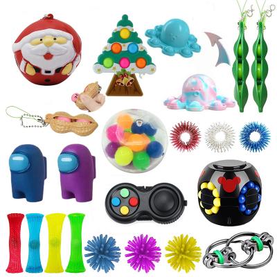 China 2021 Fashionable Dimple Toy Pack Stress Relief Flip Squishy Toy 2021 Special Push Bubble Bubble Squishy Autism Needs Stress Reliever Scented Christmas Santa Claus Anti Stress Squishy Toys for sale