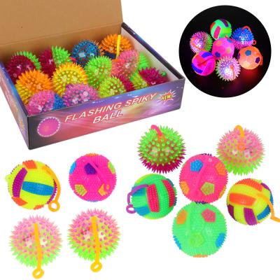 China Soft Material Light Up Dog Chew Toy LED Massage Ball Instant Rebound Light Bouncing Person Toys Sensory Engage For Kids Adults Play for sale