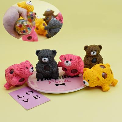 China Eco-Friendly Decompression Kawaii TPR Rubber Animal Bear Figure Balloons Handshake Busy Person Toys DNA Stress Ball Sensory Stress Relieve Toy for sale