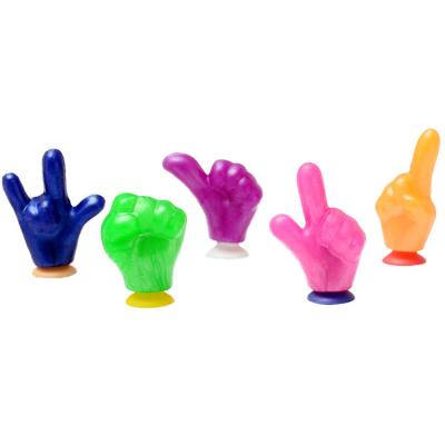 China Funny Finger Gesture Shape Sucker 2021 Hot Item Amazon Cheapest Mini Funny Finger Gesture Shaped Cartoon Action Numbers Sucker Top Of Pen Kids for sale