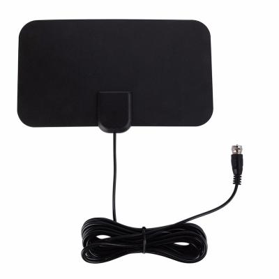 China PC 1080P Digtial HDTV Antenna 25 Miles Range Indoor Flat DVB-t2 TV Antenna Fireproof With Euro Adapter for sale