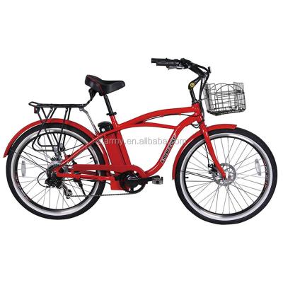 China 2018 Carbon Steel 26 Inch 36V 350W Beach Cruiser Electric Bike Electric Bicycle From China Manufacturer for sale