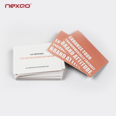 China Biopaper Woodless Paper Card Waterproof / Waterproof Eco-friendly Card Performs Just As PVC RFID Smart Card for sale