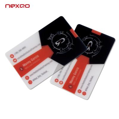 China Cheap PVC/PET/Bio PVC/Clear Clear Matte Transparent PVC Business Card VIP Plastic Business Card for sale