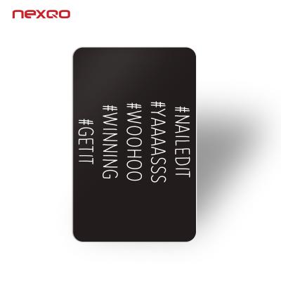 China PVC Offset Printing Credit Card Size Serial Number Black PVC Plastic Card for sale