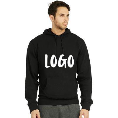 China Custom Anti-wrinkle Unisex Logo 100% Cotton Blend Hoodies Over Size Plain White Embroidered Men's Pullover Hoodies for sale