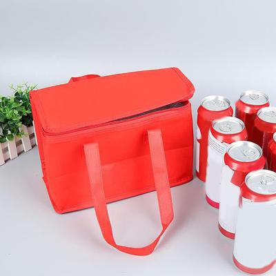 China Waterproof Portable Thermal Insulated Portable Thermal Bag Box Cooler Pack Food Packing Container Lunch Bag Solid Color for sale