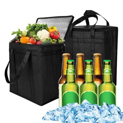 China China Supplier Custom Logo Printing Custom Large Logo Thermal Ice Insulated Picnic Aluminum Foil Lunch Cooler Nonwoven Bag for sale