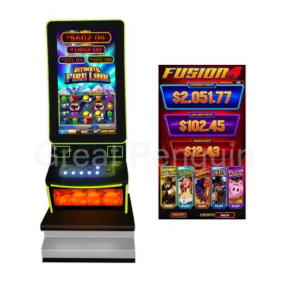 China 50 Inch Vertical Fusion Platinum 3 Electric Banilla Metal High Roller Stand Gold Dragon 2 Fire Link Slot Skill Games for sale