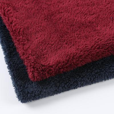 China High Quality Shrink-Resistant 100% Plain 280gsm Polyester Coral Fleece Fabric Coral Fleece Towel For Baby for sale