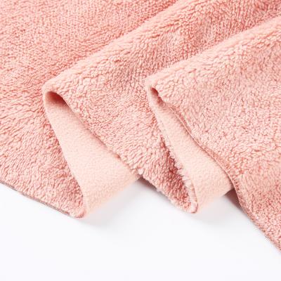 China Waterproof Popular Super Soft Polyester Dyed Textile Fabric Stretch Knit Cloth Shu Velveteen For Women for sale