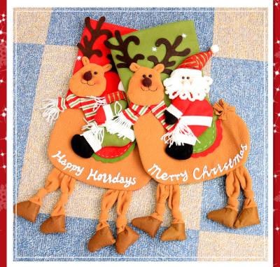 China Beautiful Colorful Creative Amazon Plush Large Xmas 3d Christmas Tree Stocking Decor Ornaments Hanging Stocking Children Gift Christmas Stockings for sale