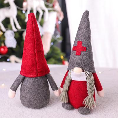 China Beautiful Christmas Decorations Supplies Colorful Explosive Nurse Doctor Faceless Santa Claus Doll Ornaments Christmas Gifts Doll for sale