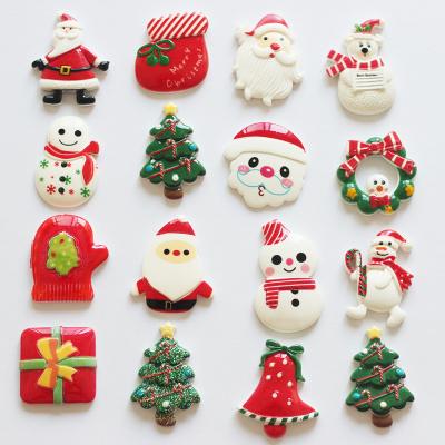 China Lovely Resin Christmas Santa Claus Accessories Cream Mobile Phone Case Stationery Box Decoration Colorful Mud Jewelry Diy Accessories for sale