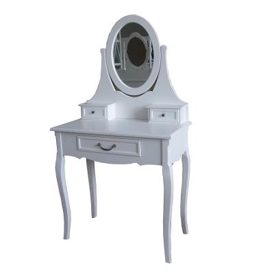 China Adjustable Bedroom Furniture Classic White Dressing Table (Other) With Mirror And Stool for sale