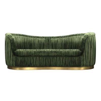 China Metal base modern velvet sofa luxury high quality living room 3 seat sofa. for sale