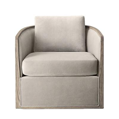 China Modern Modern Armchair Gray Velvet Upholstered Sofa Chair Hotel Furniture Leisure. for sale