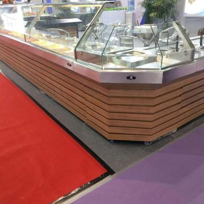 China Hotel Buffet Food Equipment Stainless Steel Food Incubator Transparent Glass Display Cabinet for sale