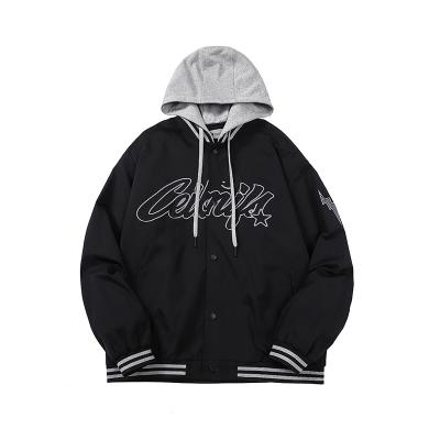 China OEM Waterproof Custom Jackets For Men 2021 Street Hip Hop American Letter Embroidered Baseball Mens Jackets for sale