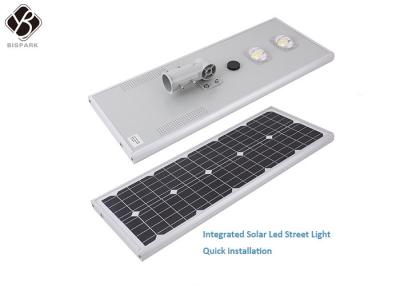 China 100W Motion Sensor Solar Panel Street Light , All In One Solar Street Light 2700 - 6500K for sale