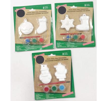 China DIY Painting Children's Crafts Paint Your Own Christmas Decorations Plaster Christmas Ornaments Kids Education DIY Toy for sale