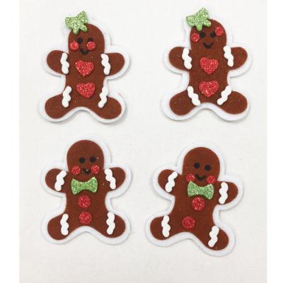 China 3D DIY Decorative Sticker Crafts Santa Christmas Custom Home Ornaments Adhesive Christmas Felt Stickers Felt Strength Nonwoven Sticker for sale