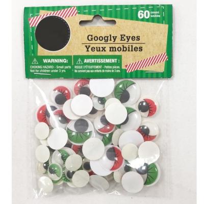 China Christmas DIY Plastic Dolls Adhesive Activity Decoration Kids Googly Eyes DIY Handmade Accessories Moving Eyes Eyelashes Googly Eyes for sale