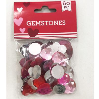 China Recyclable high quality heart shaped flat back without holes acrylic rhinestones, sew on back flat acrylic rhinestones for clothes jewelry for sale