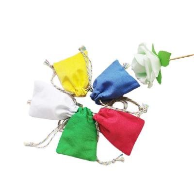 China Drawstring Bag Multi Color Customized Cotton Drawstring Bag Canvas Gift Pouch For Package for sale