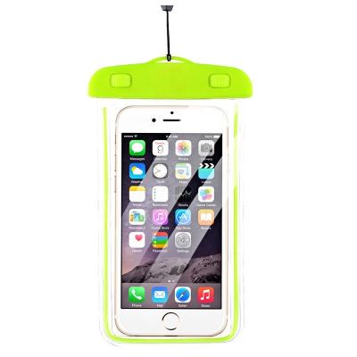 China Universal Sandproof Cell Phone Pouch/Mobile Phone Case Pouch Waterproof Luminous Waterproof Dustproof Dry Bag Pouch With Neck Strap For iPhone Xs Max for sale