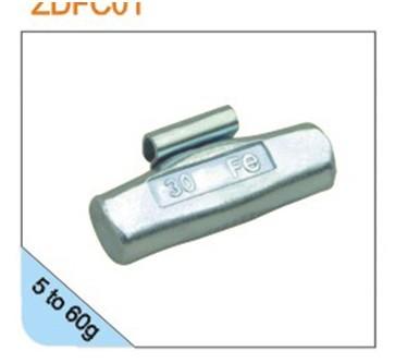 China Fe Alloy Wheel Balancing Weights 5grammes - 60grammes With Clip-On Type for sale