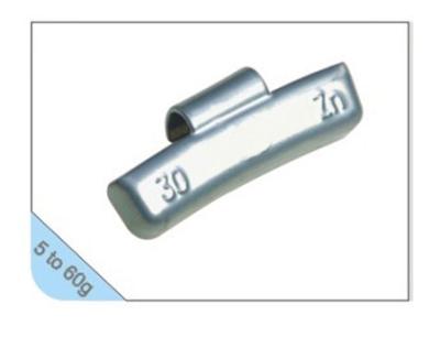 중국 합금 바퀴 균형을 잡는 무게 5g - 차를 위한 60g 무게 크기를 아연으로 입히십시오 판매용