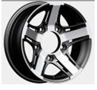 China Black Auto 16 Inch Alloy Wheels 5 Hole & 12 ET With Full Painted for sale